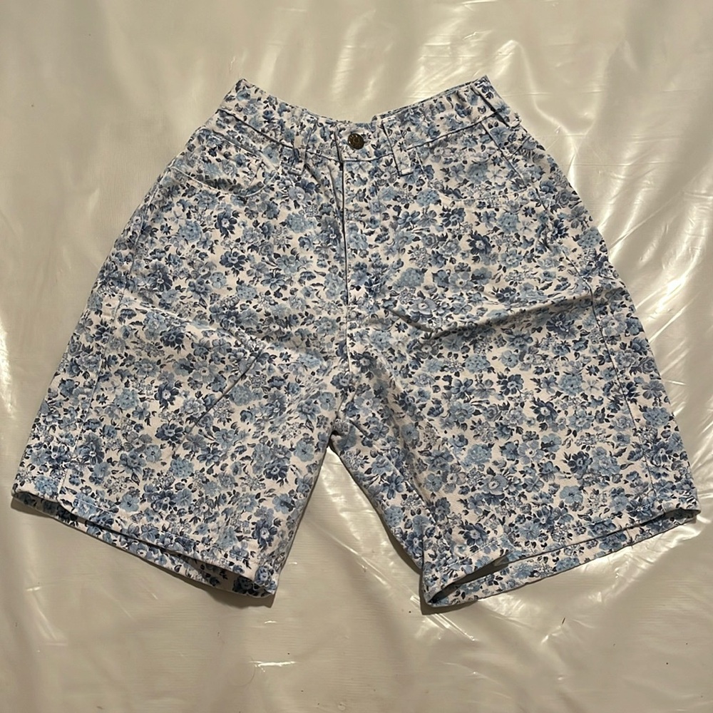 vintage 80s zena floral shorts